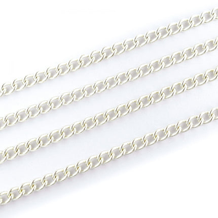 Medium Curb Chain Silver Plated 6.5x4.5mm