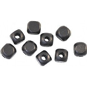 Black coloured wooden cube bead