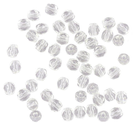 6mm crystal faceted czech glass beads