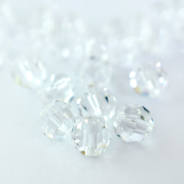 6mm Crystal Round Faceted Preciosa Crystal Bead