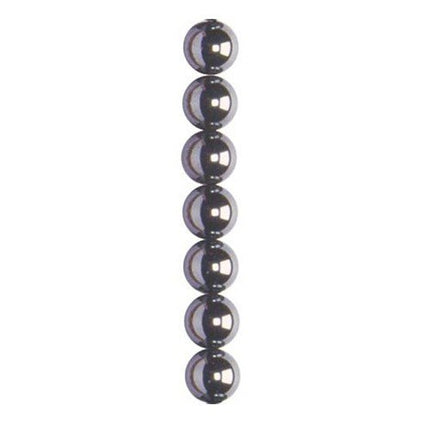 6mm Haematite Semi-Precious Round Beads
