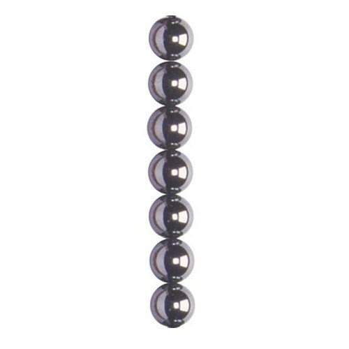 6mm Haematite Semi-Precious Round Beads
