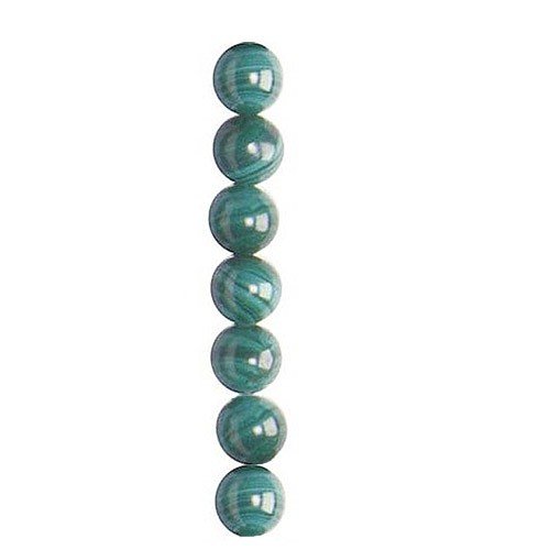 6mm Round Malachite Semi-Precious Beads