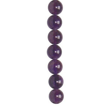 6mm Round Amethyst Semi-Precious Beads