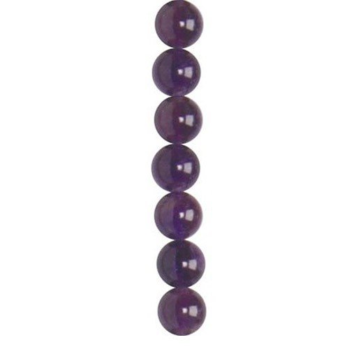 6mm Round Amethyst Semi-Precious Beads