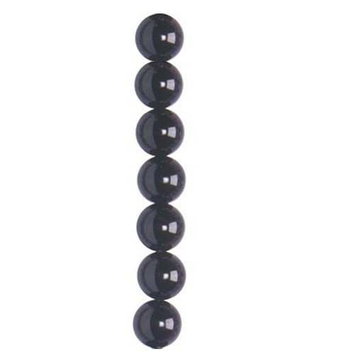 6mm black onyx semi-precious beads 66 per string approx.