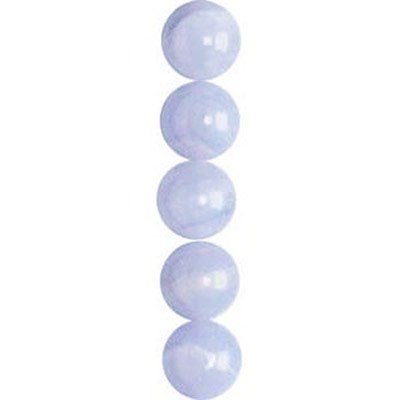 8mm Blue Lace Agate Round Semi-Precious Beads