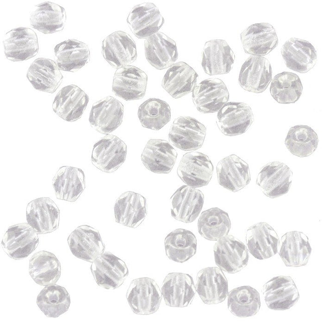 8mm crystal faceted czech glass beads
