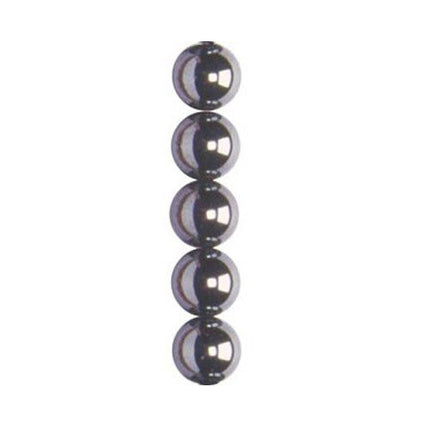 8mm Haematite Round Semi-Precious Beads