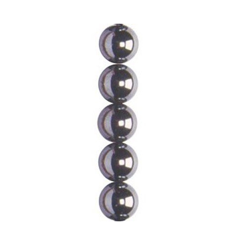 8mm Haematite Round Semi-Precious Beads