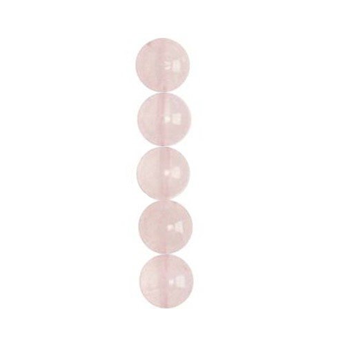 8mm Rose Round Quartz Semi-Precious Beads