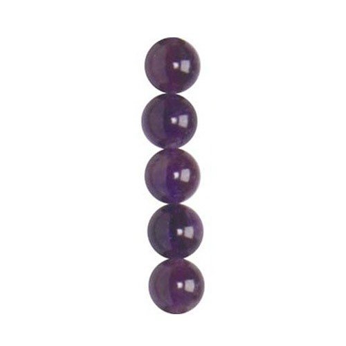 8mm Amethyst Round Semi-Precious Beads