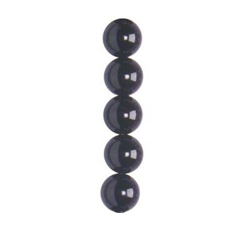 8mm black onyx semi-precious beads 50 per string approx.