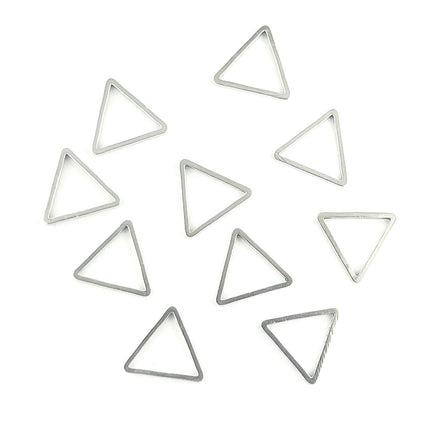 12mm Triangle Connector Silver Plated