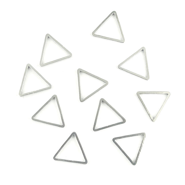 12mm Triangle Connector Silver Plated