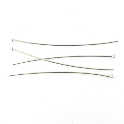 Ball Headpin 50mm Antique Silver