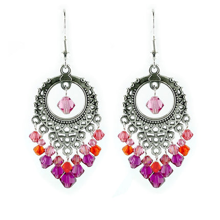 Indian Pink Boho Earrings Kit