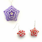 Purple Pendant & Red Earring Kits