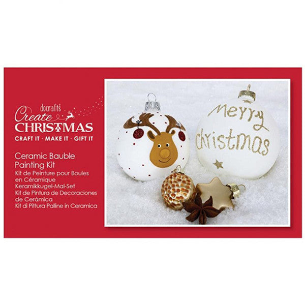 Docrafts Christmas Ceramic Bauble painting kit