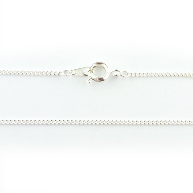 18 inch Fine Curb Chain Silver Plated