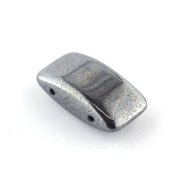 Carrier Bead Haematite Czech Glass