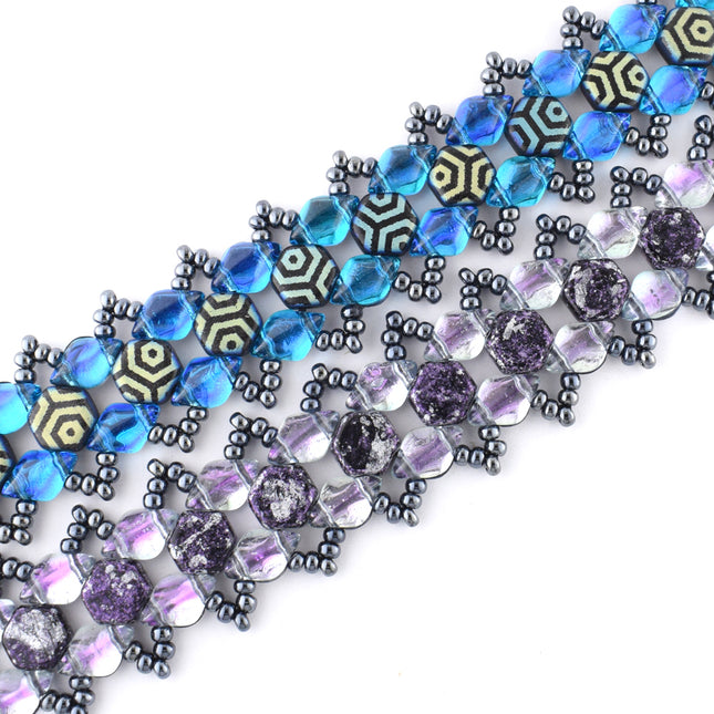Honey Ripple Bracelet Kit - Blue and Grey