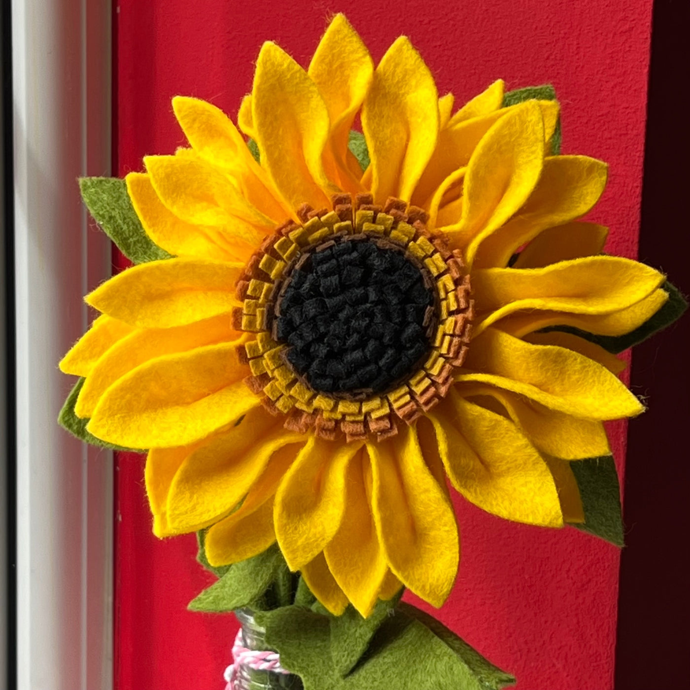 Felt Sunflower made by Hana