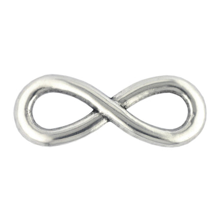 30mm Infinity Loop Charm Antique Silver
