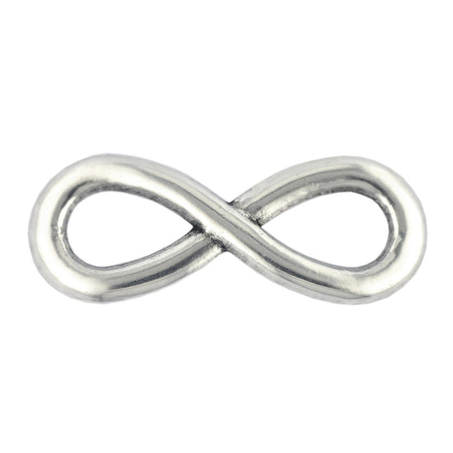 30mm Infinity Loop Charm Antique Silver