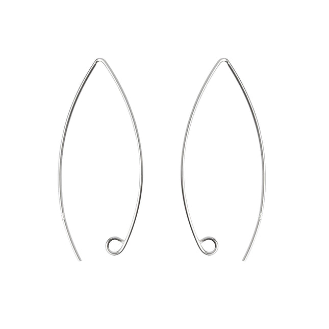 Long Sterling silver ear wires