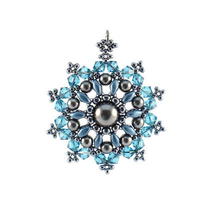 Classic Teal Mandala Pendant Necklace Kit