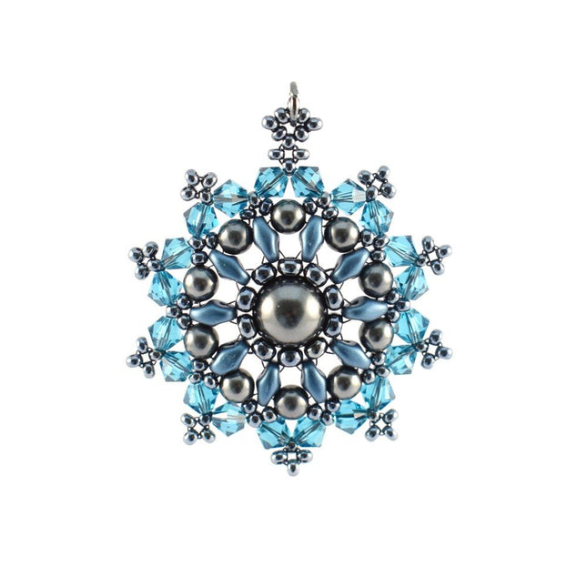 Classic Teal Mandala Pendant Necklace Kit