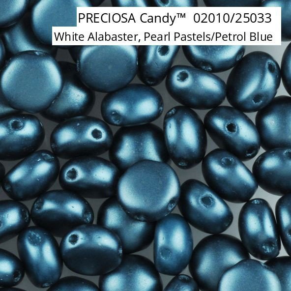 Pastel Petrol 2 hole candy bead