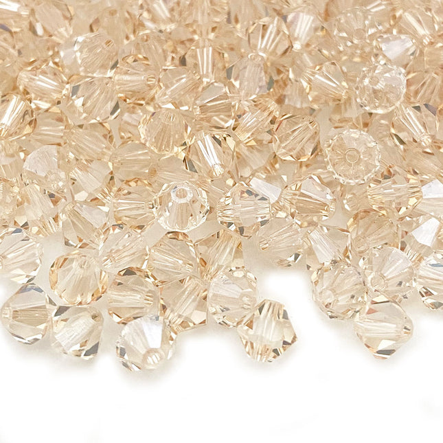 6mm crystal honey bicones from Preciosa