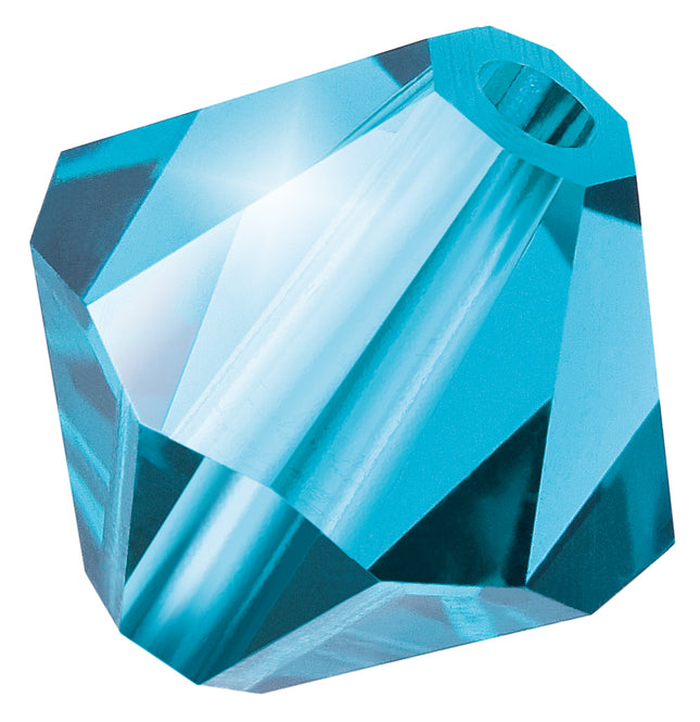 Indicolite Preciosa crystal bicone bead