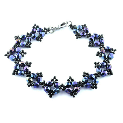 Iridescent Blue RAW Embellished Bracelet Kit
