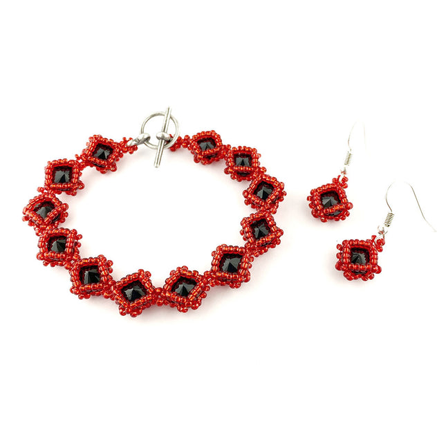 Jet & Red - Netted Rivoli