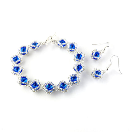 Sapphire & Crystal - Netted Rivoli kit