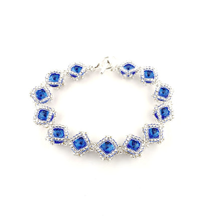 Sapphire & Crystal - Netted Rivoli bracelet kit