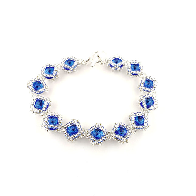 Sapphire & Crystal - Netted Rivoli bracelet kit