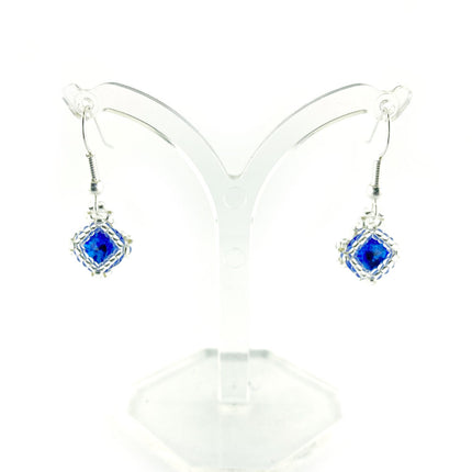 Sapphire & Crystal - Netted Rivoli earrings kit