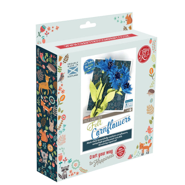 The Crafty Kit Co Make Your Own Felt Cornflowers Kit
