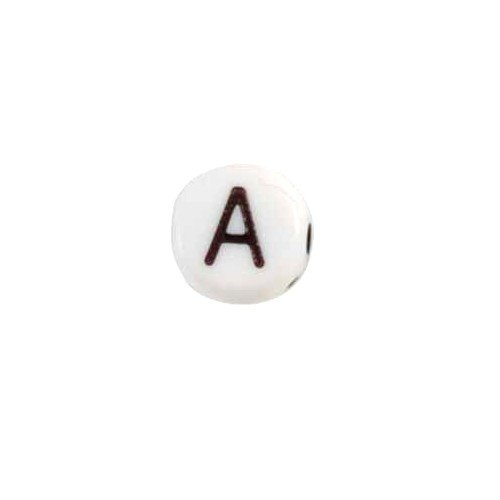 Glass Letter A Alphabet Bead