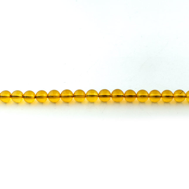 4mm semi-precious amber beads