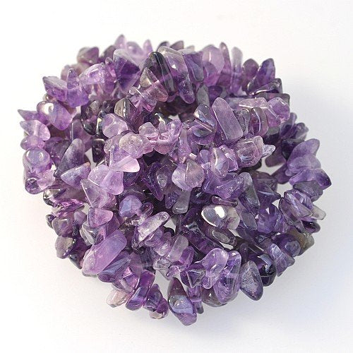 Semi-Precious Amethyst Tumblechip Beads