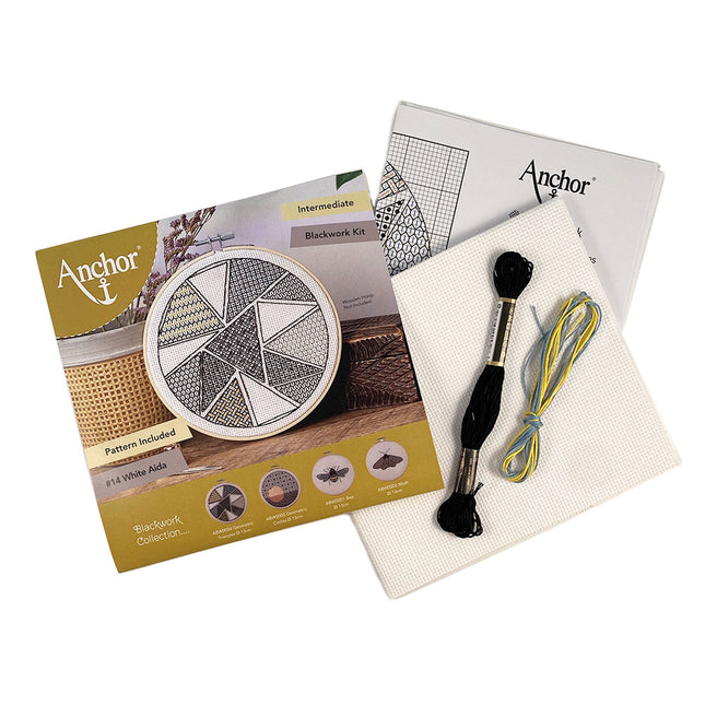 Anchor Blackwork Geometric Triangles Embroidery Kit