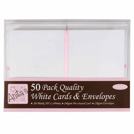 Anitas A6 Quality White Cards & Envelopes