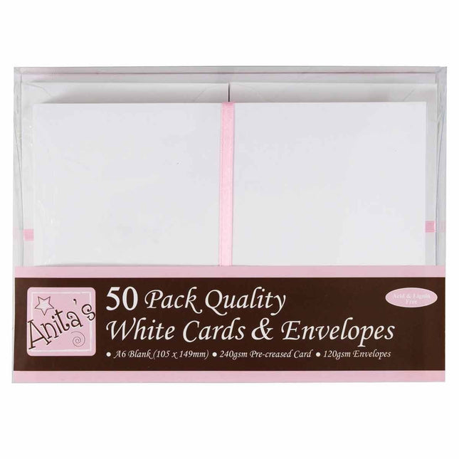 Anitas A6 Quality White Cards & Envelopes