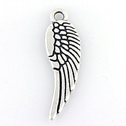 Angel Wing Pendant Charm Antique Silver