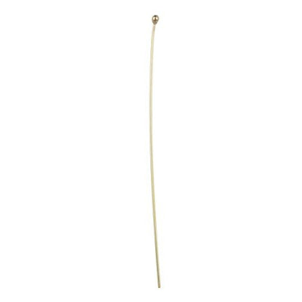 Ball Headpin 50mm Gold Plated
